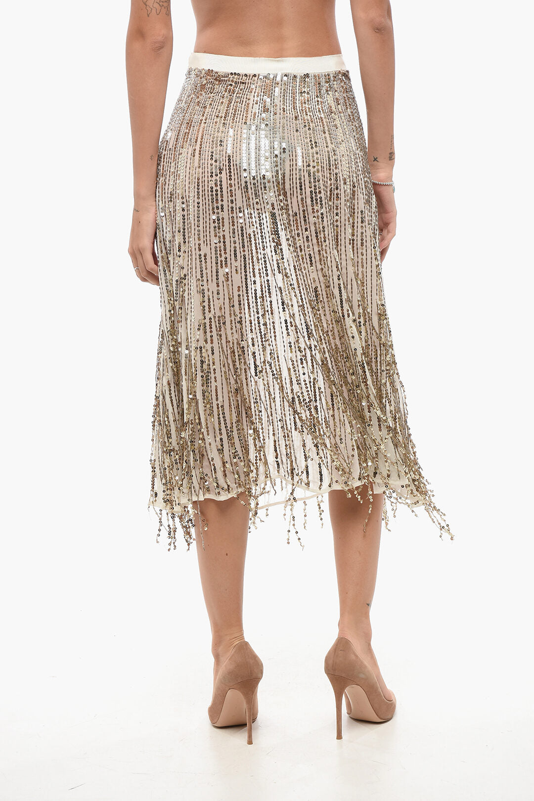 Elisabetta Franchi 3300~Sequin Flared Skirt