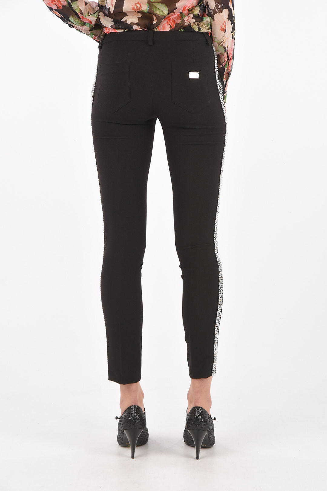 Philipp Plein 3500~4-Pocket Pants LUXURY with Side Bands in Strass, view 2