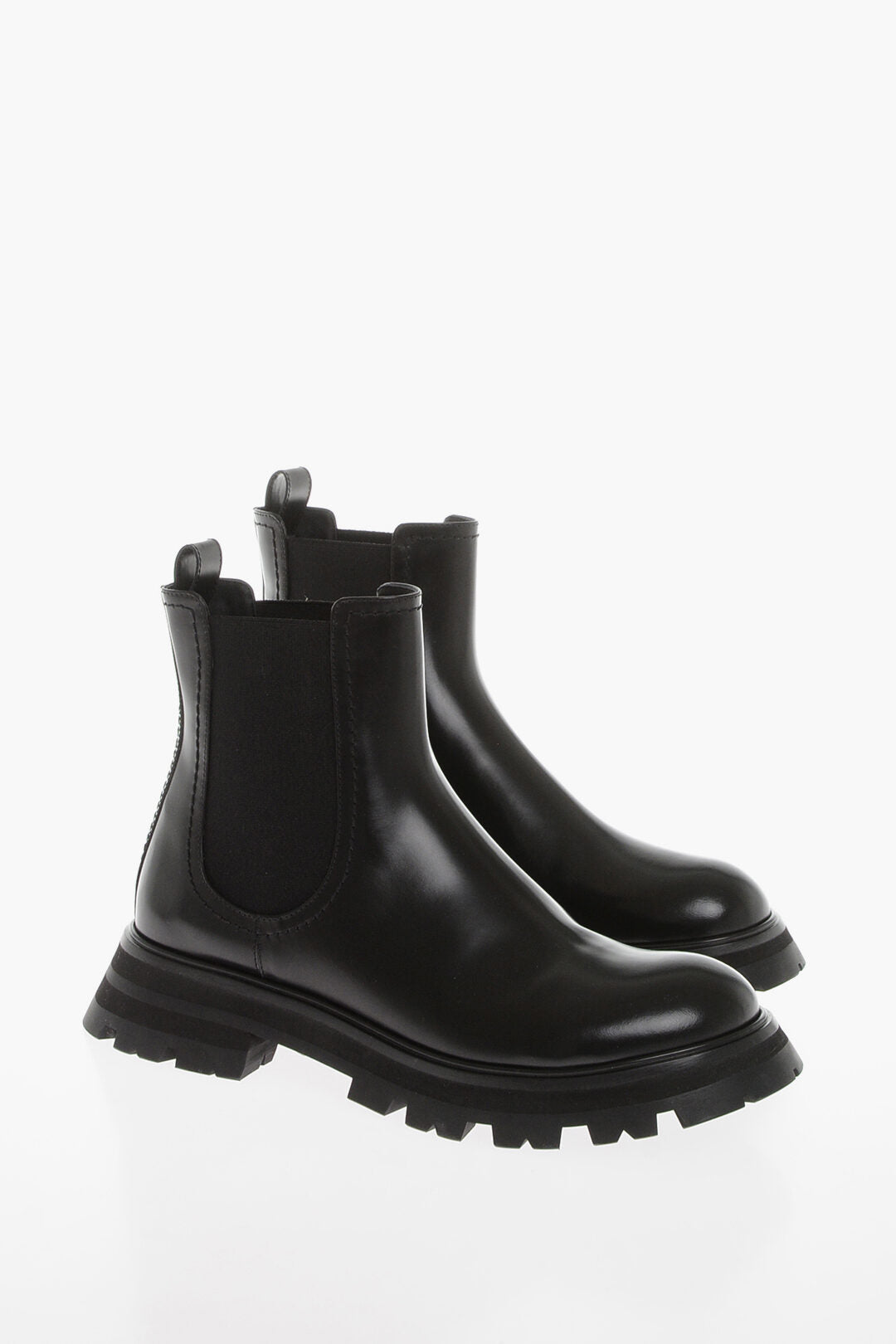 Alexander McQueen 3500~Brushed Leather Chelsea Boots with Lug Sole