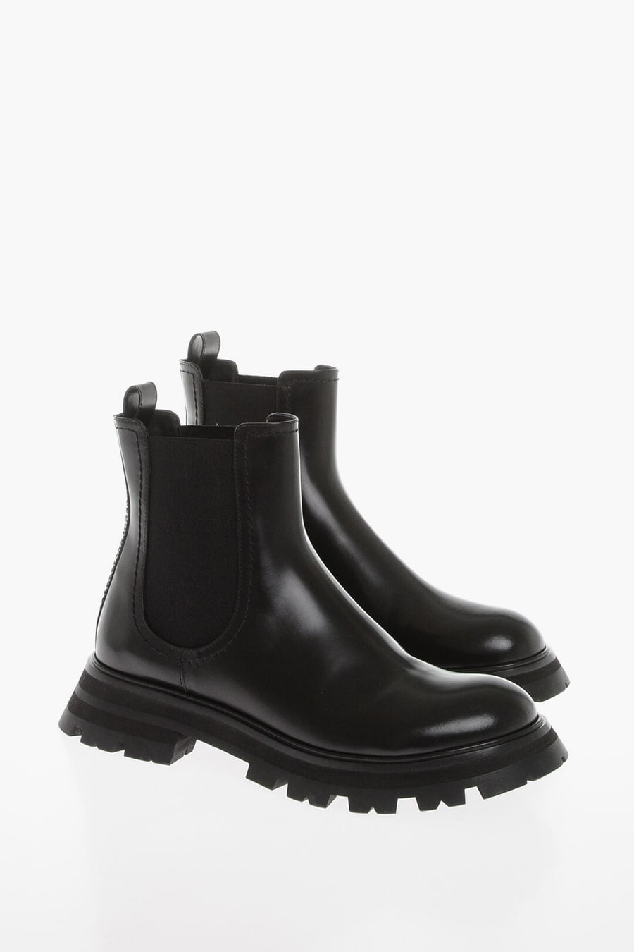 Alexander McQueen 3500~Brushed Leather Chelsea Boots with Lug Sole