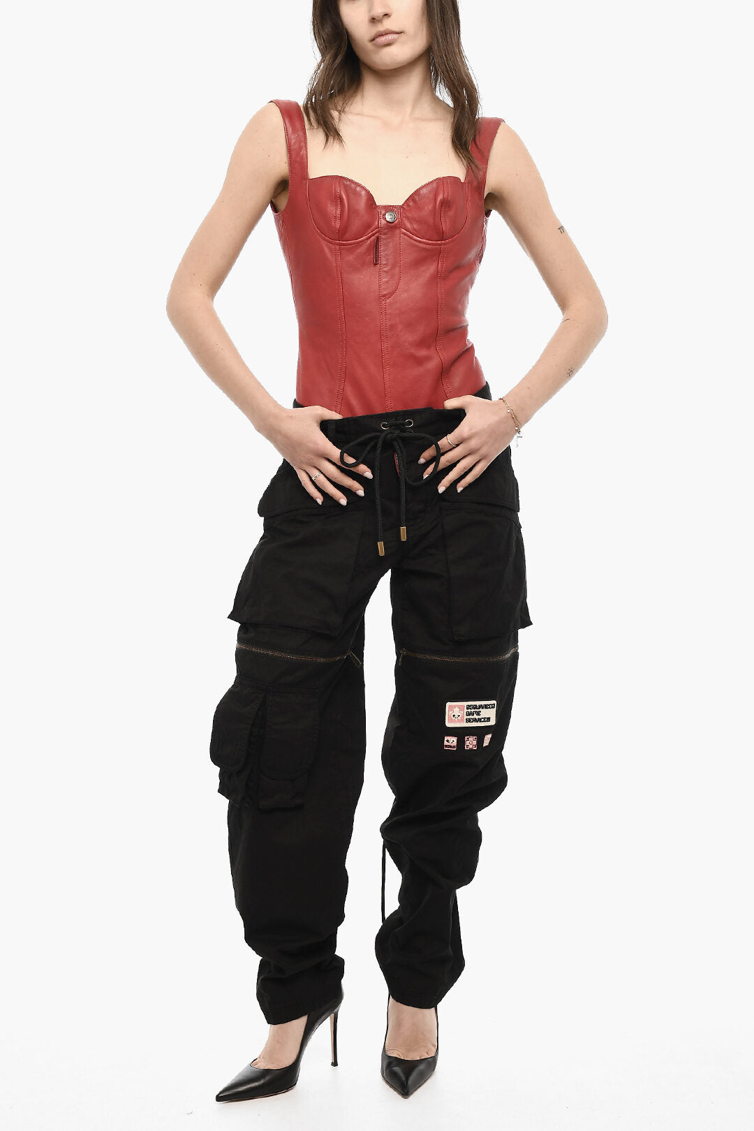 Dsquared2 3500~Casual Cotton Pants with Zip Details