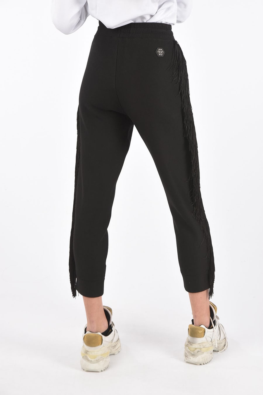 Philipp Plein 3500~COUTURE Gogger Pants REVENGE with Fringes and Studs, view 2