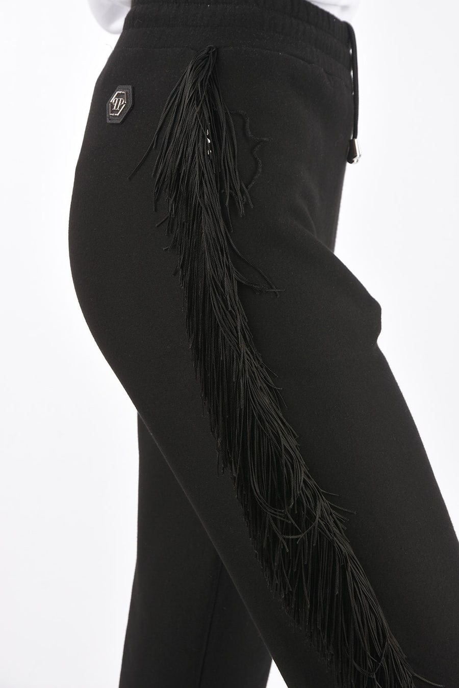 Philipp Plein 3500~COUTURE Gogger Pants REVENGE with Fringes and Studs, view 3