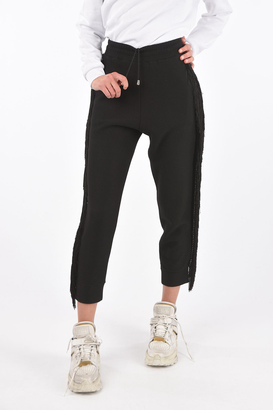 Philipp Plein 3500~COUTURE Gogger Pants REVENGE with Fringes and Studs