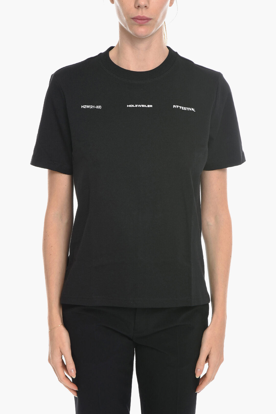 Holzweiler 3500~Crew-Neck T-Shirt W.KJERAG NATIONAL Solid-Color With Back Print