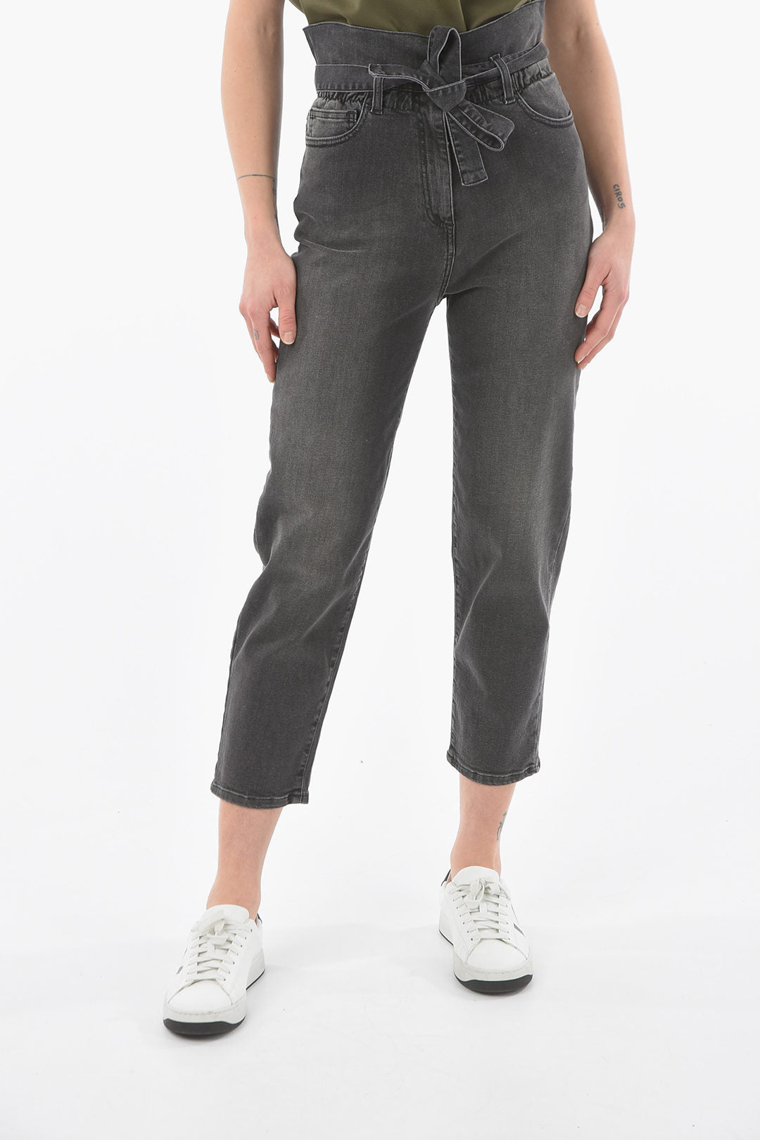 Ixos 3500~Cropped Jeans KRIPTON High-Waisted with Belt
