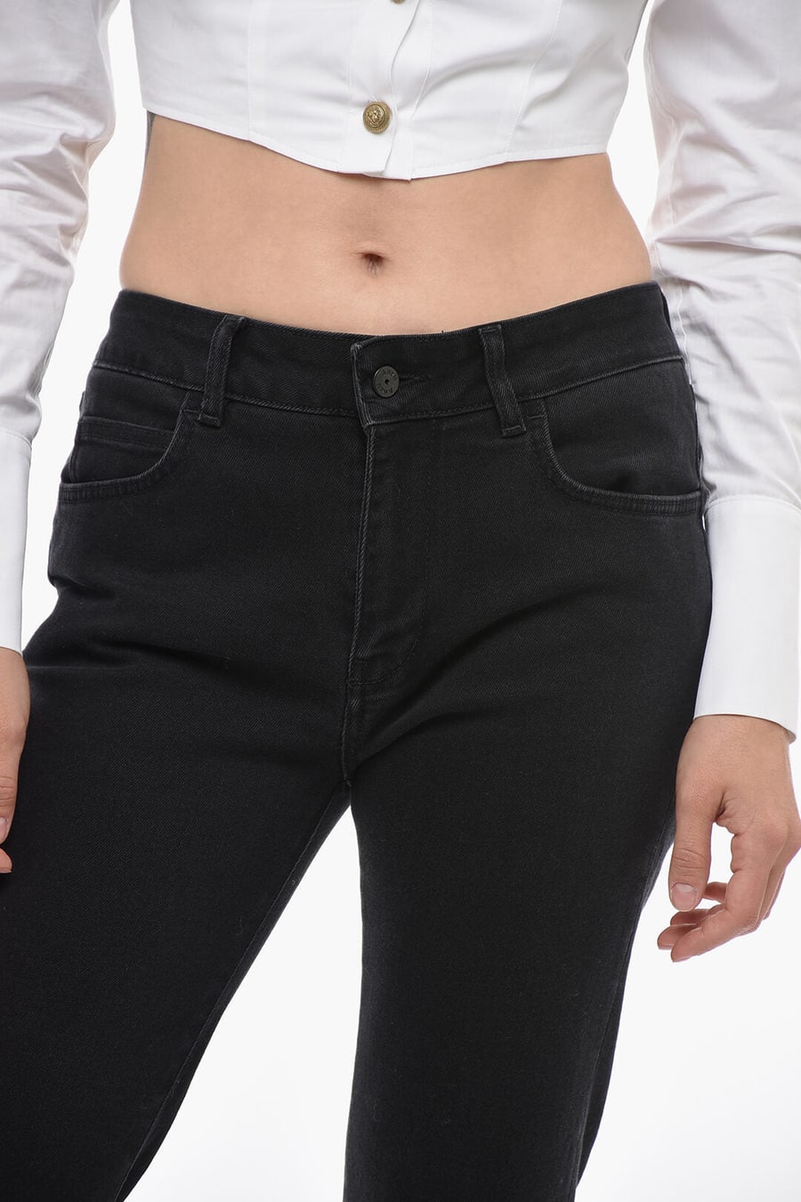Anaii 3500~Denim Stretch Capri Jeans SIMON Straight Leg 18cm, view 2
