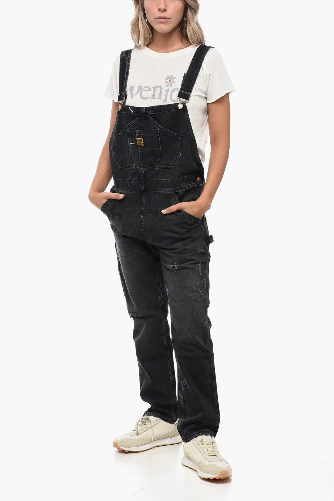 Washington Dee Cee 3500~Distressed Denim Overalls