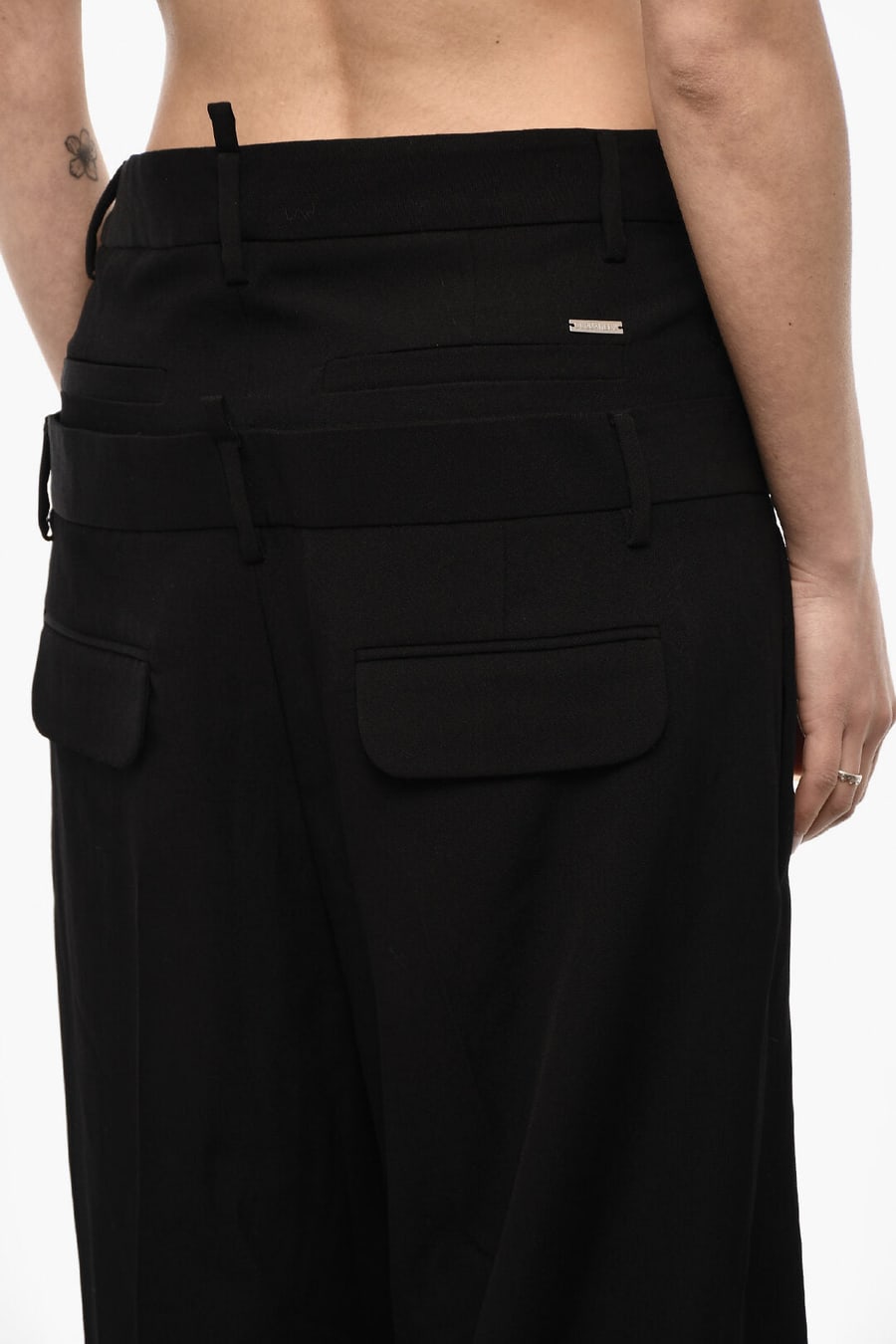 Dsquared2 3500~Double-Layer Wool Chino Trousers, view 3