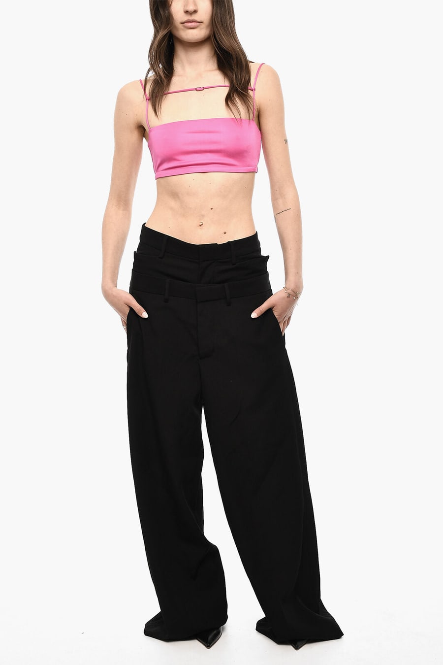 Dsquared2 3500~Double-Layer Wool Chino Trousers, view 5