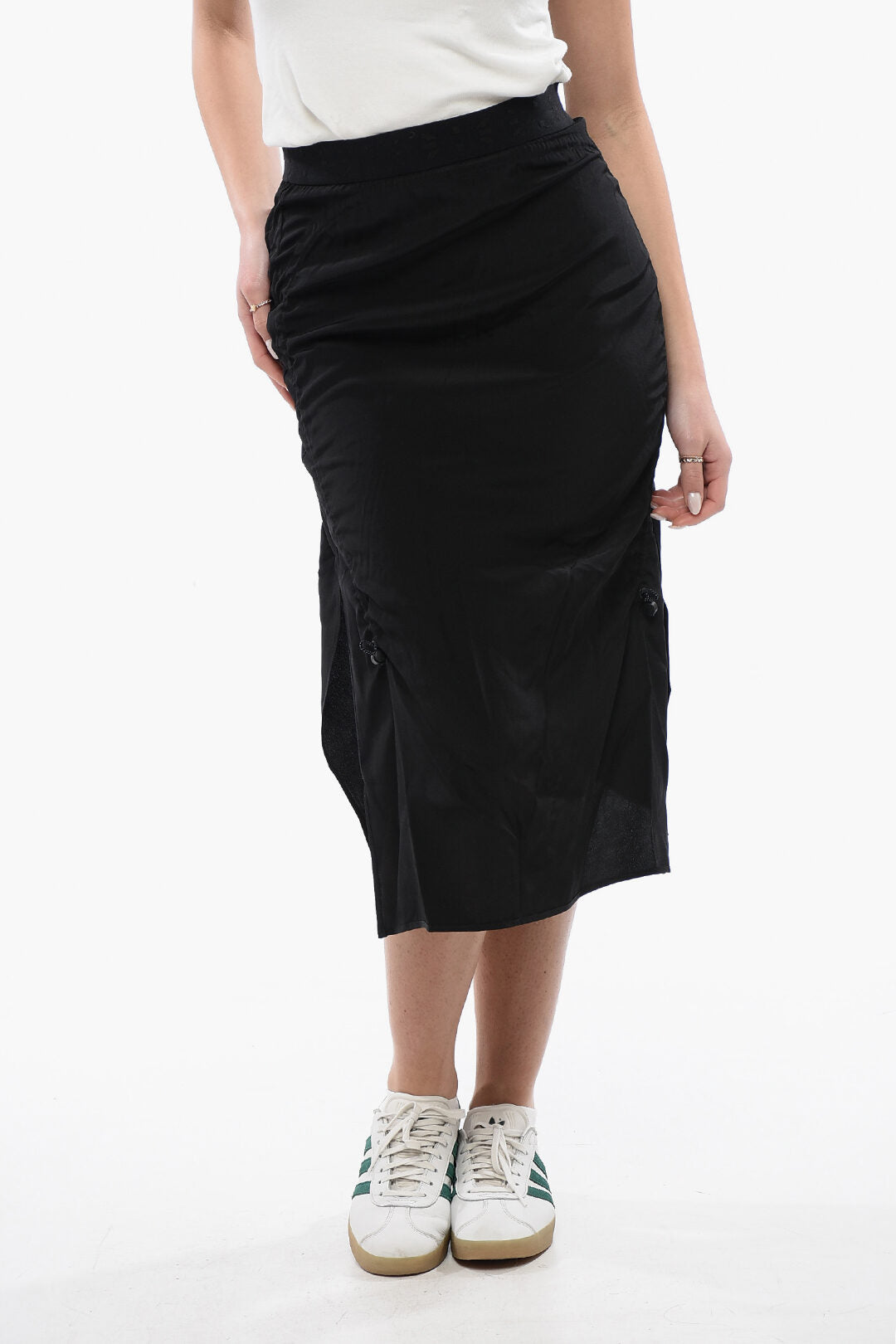 MCQ 3500~Draped Pencil Skirt with Double Side Slit