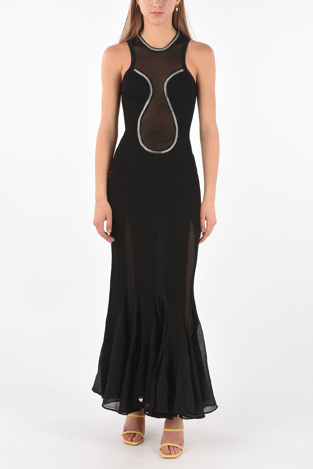 Philipp Plein 3500~Dress CRYSTAL with Sheer Details