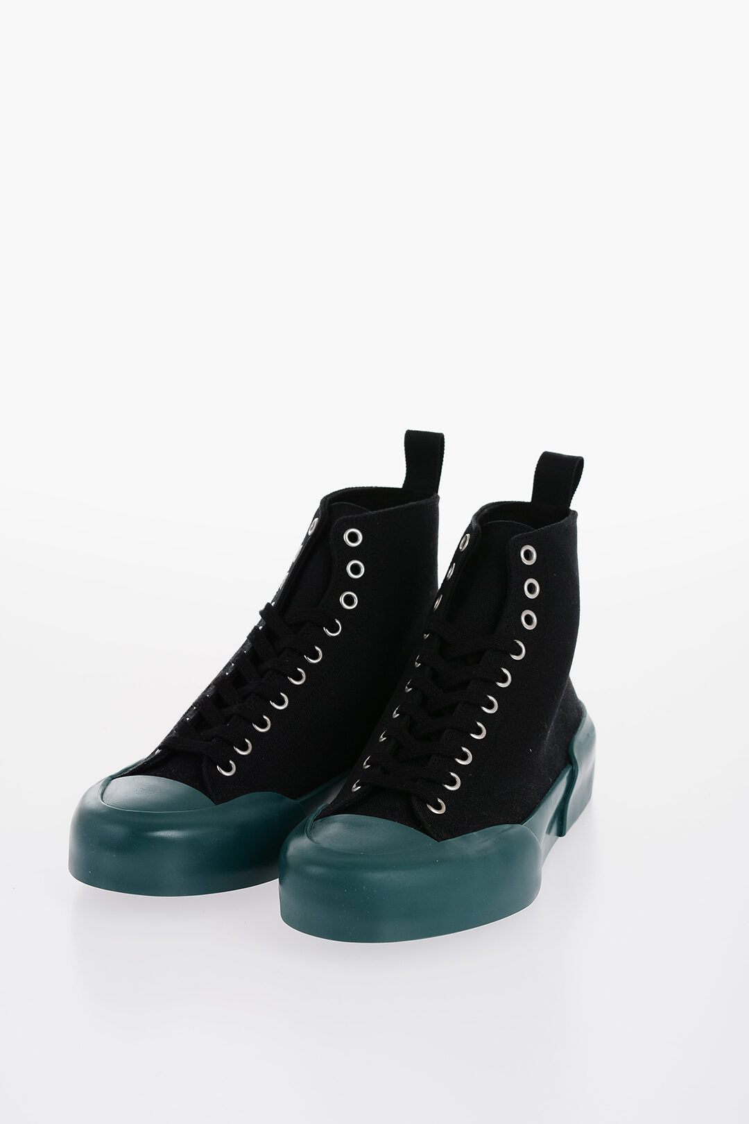 Jil Sander 3500~Lace-Up Canvas Sneakers JUNGLE with Rubber Sole