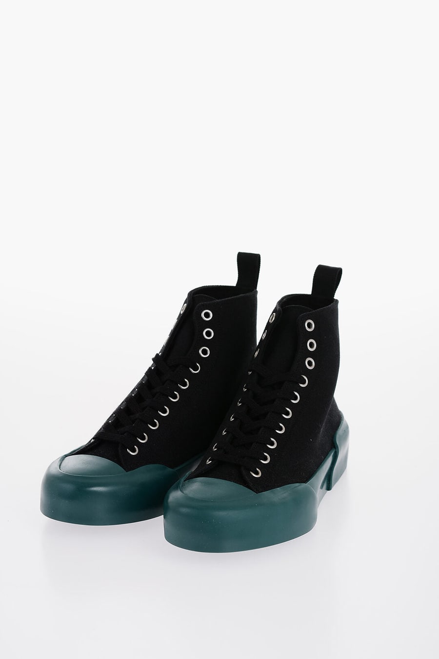 Jil Sander 3500~Lace-Up Canvas Sneakers JUNGLE with Rubber Sole