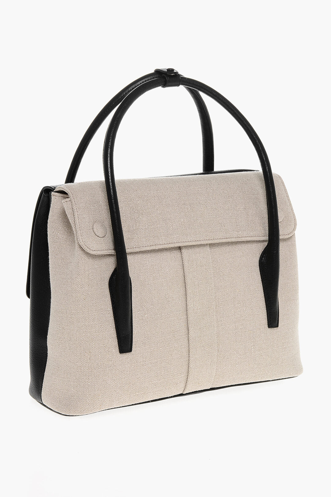 Maison Margiela 3500~Leather and Canvas Tote Bag with Removable Strap