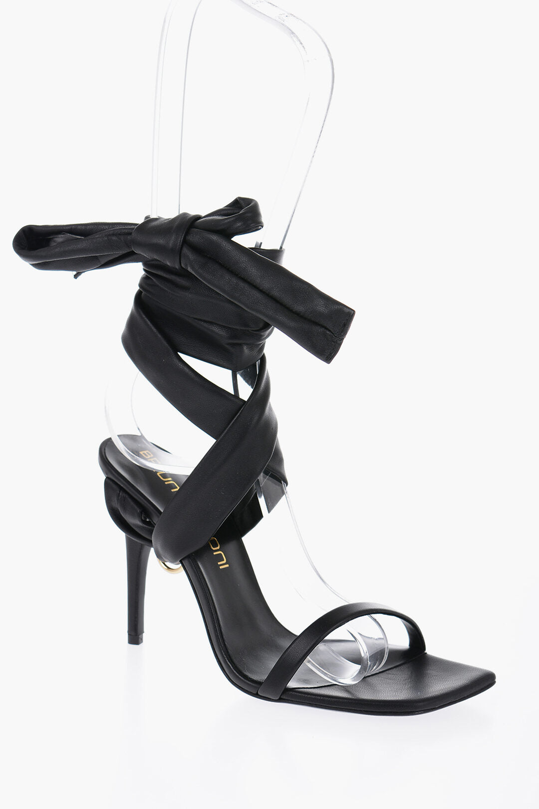Bruno Frisoni 3500~Leather Sandals THE RING with Bow, 10.5 cm Heel
