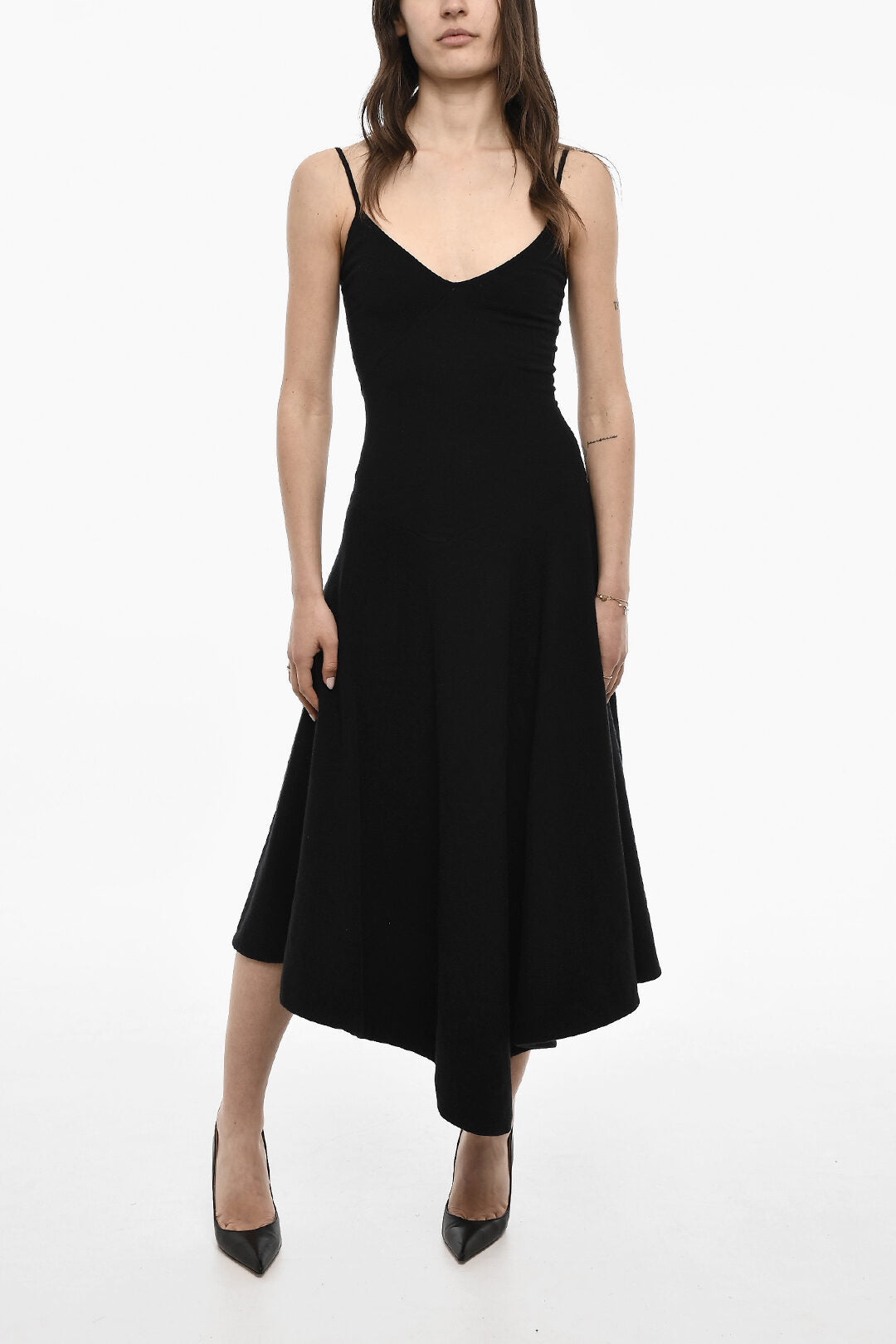 Dsquared2 3500~Long Sleeveless Wool-Blend Dress