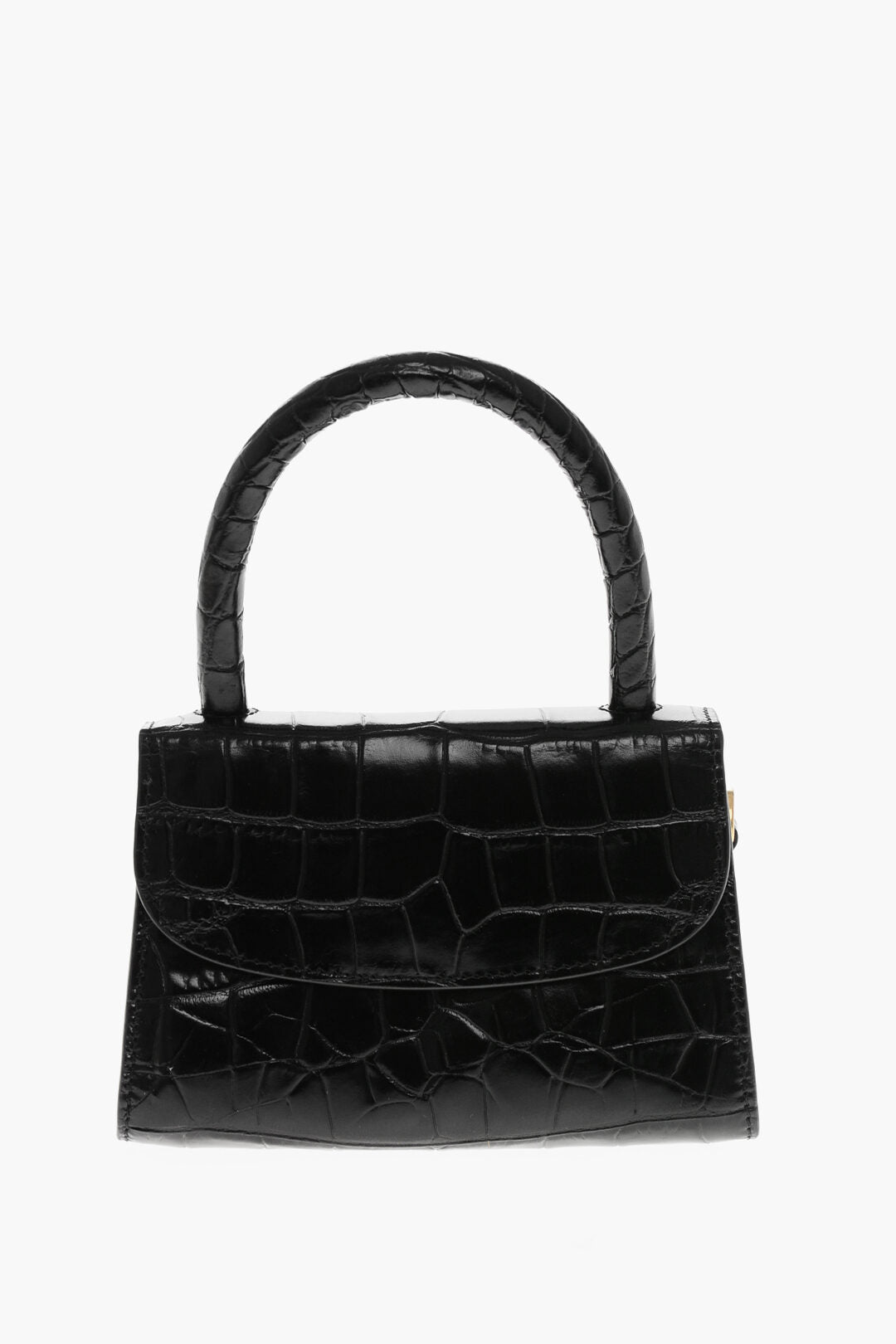 By Far 3500~Mini Bag FLAX CIRCULAR Crocodile-Effect Leather