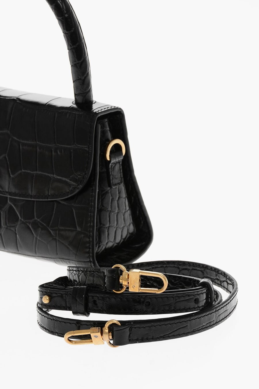 By Far 3500~Mini Bag FLAX CIRCULAR Crocodile-Effect Leather, view 2