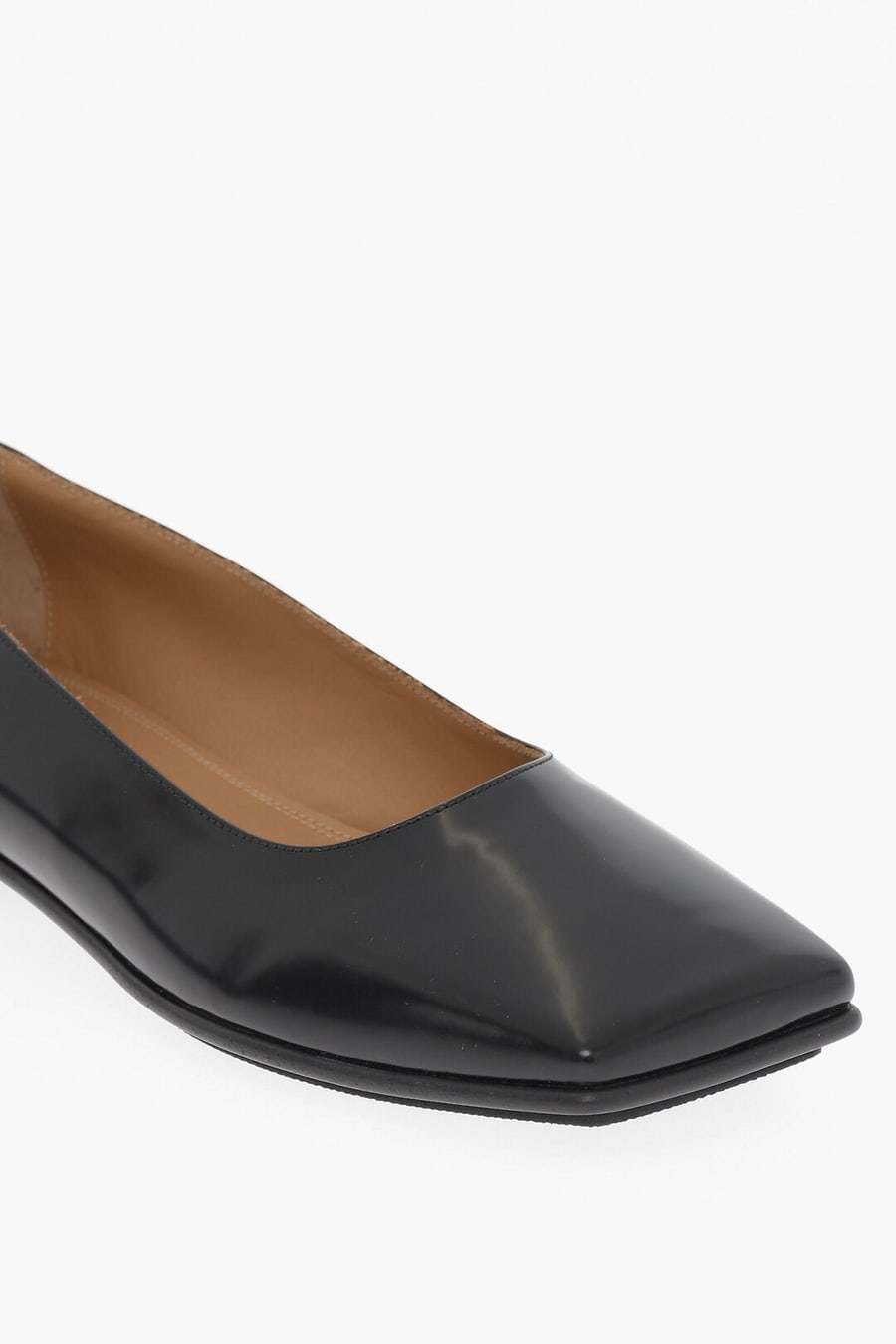 Maison Margiela 3500~MM22 Patent Leather Ballerinas with Square Heel, view 4