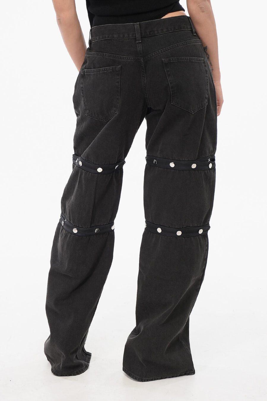 The Attico 3500~Modular Baggy Jeans with Snap Buttons 26cm, view 2