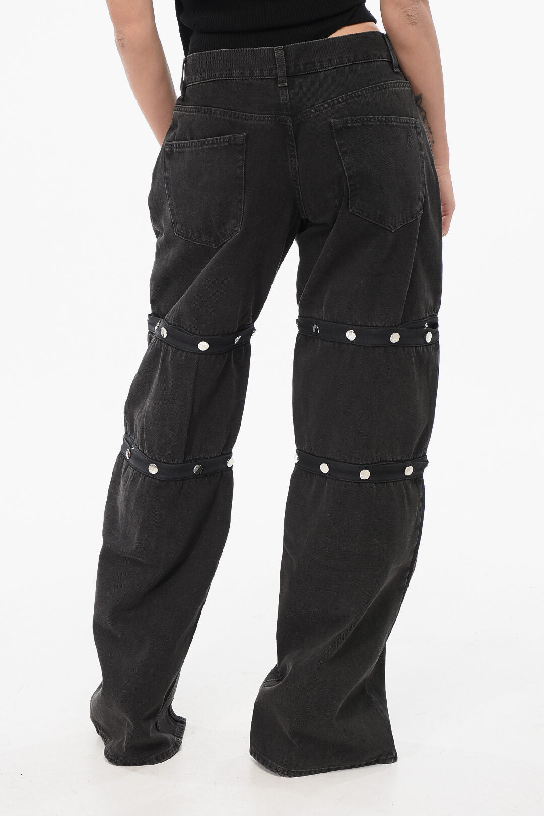 The Attico 3500~Modular Baggy Jeans with Snap Buttons 26cm, view 2