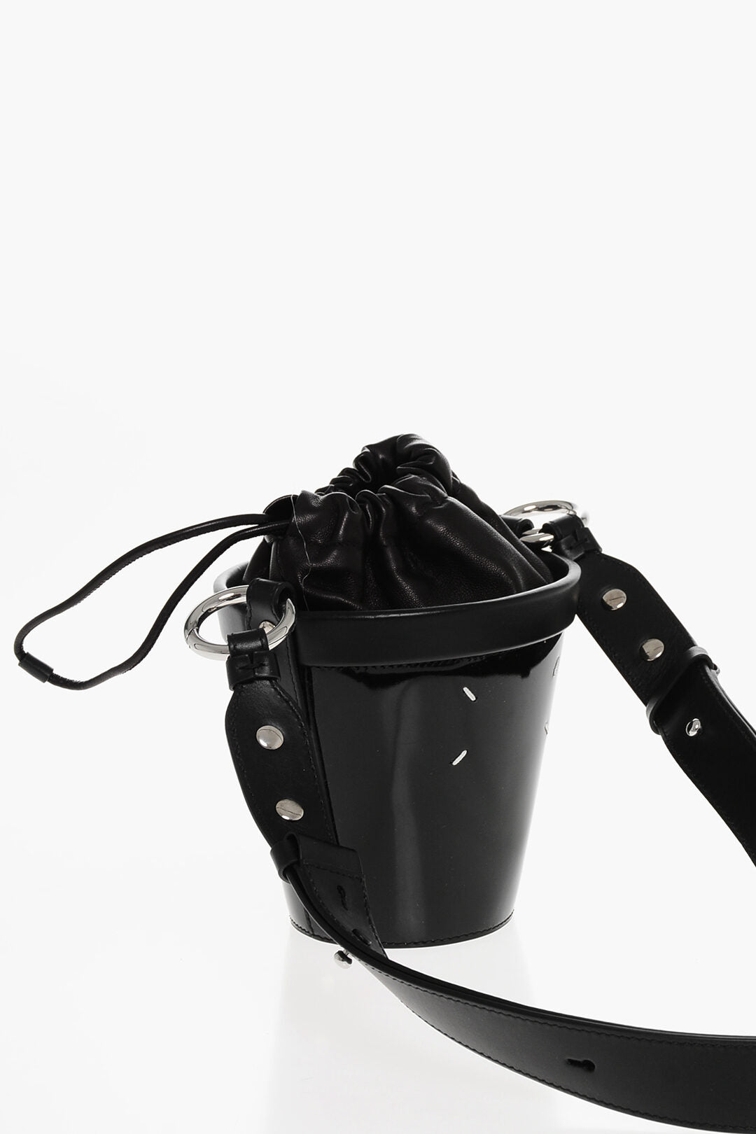 Maison Margiela 3500~Patent Leather Bucket Bag with Adjustable Strap