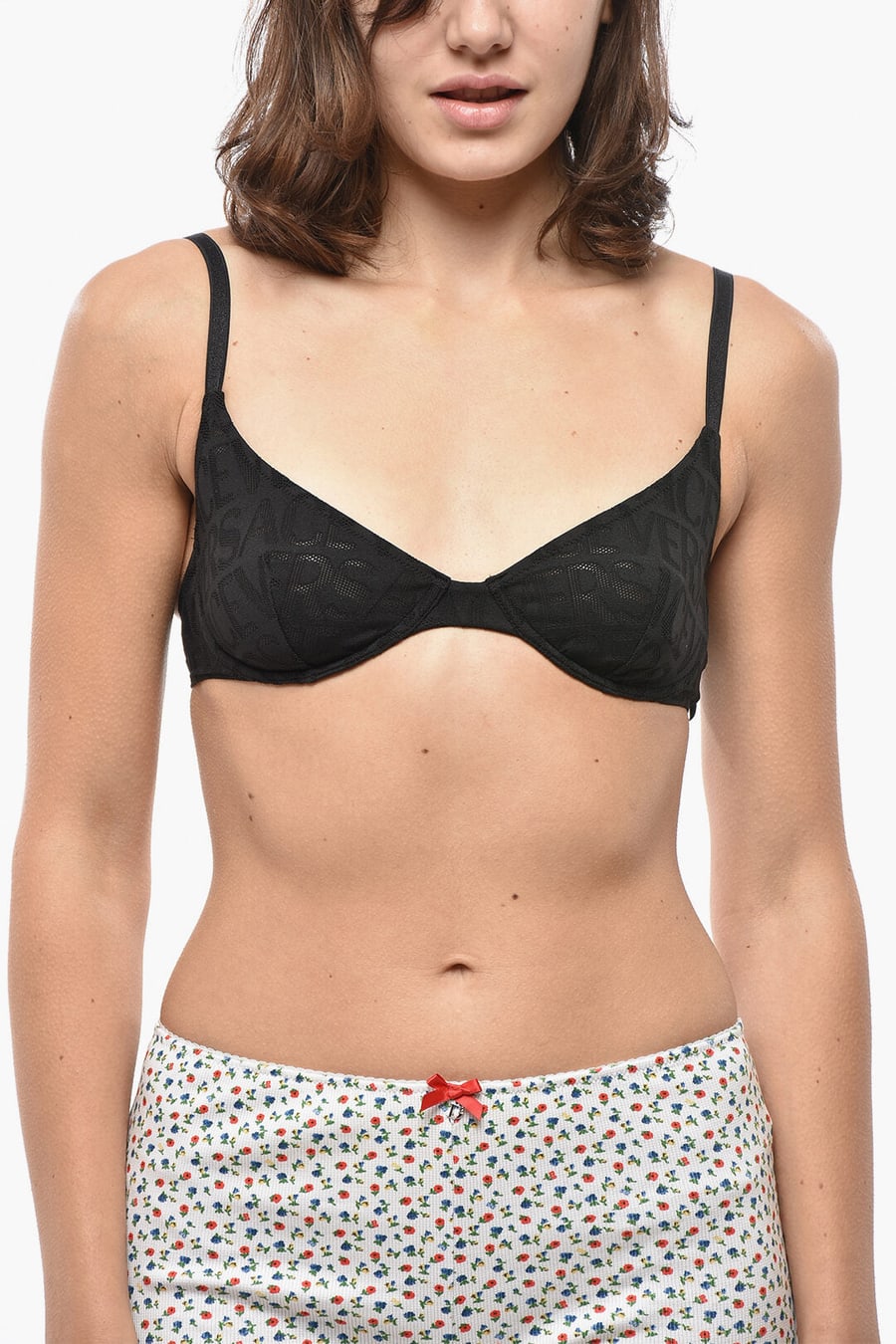 Versace 3500~Perforated Fabric Bra with Monogram Pattern