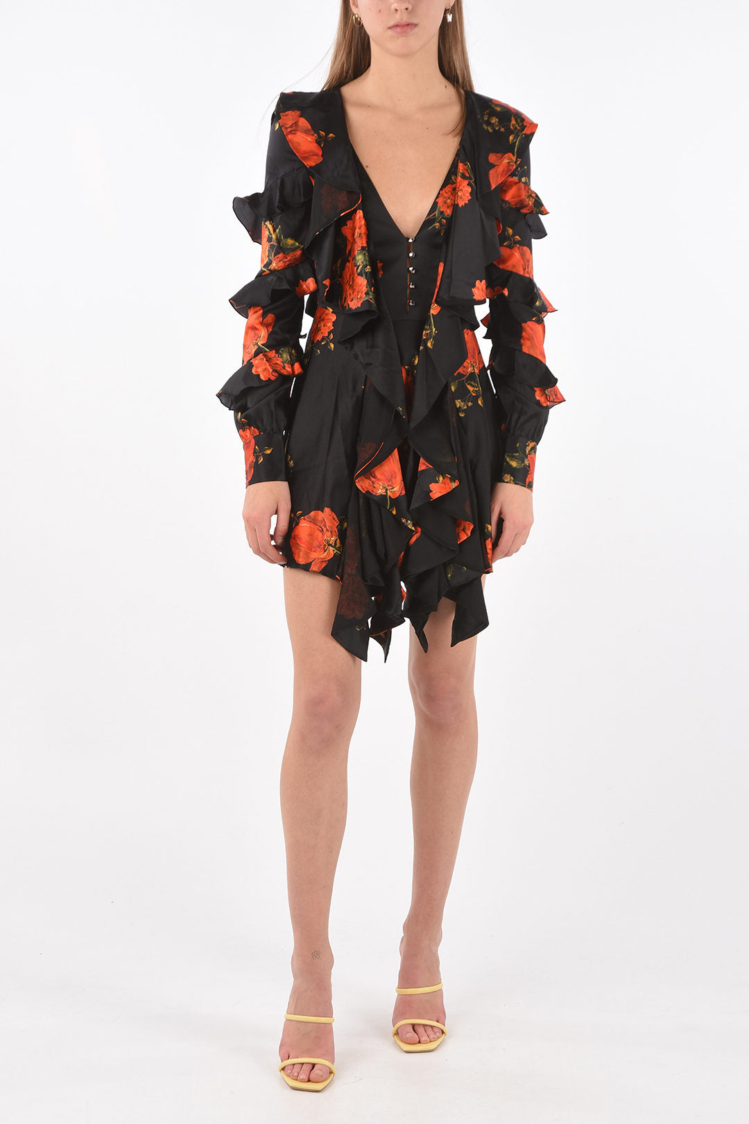 Philipp Plein 3500~Ruffle Dress MY FLOWER with Back Zip