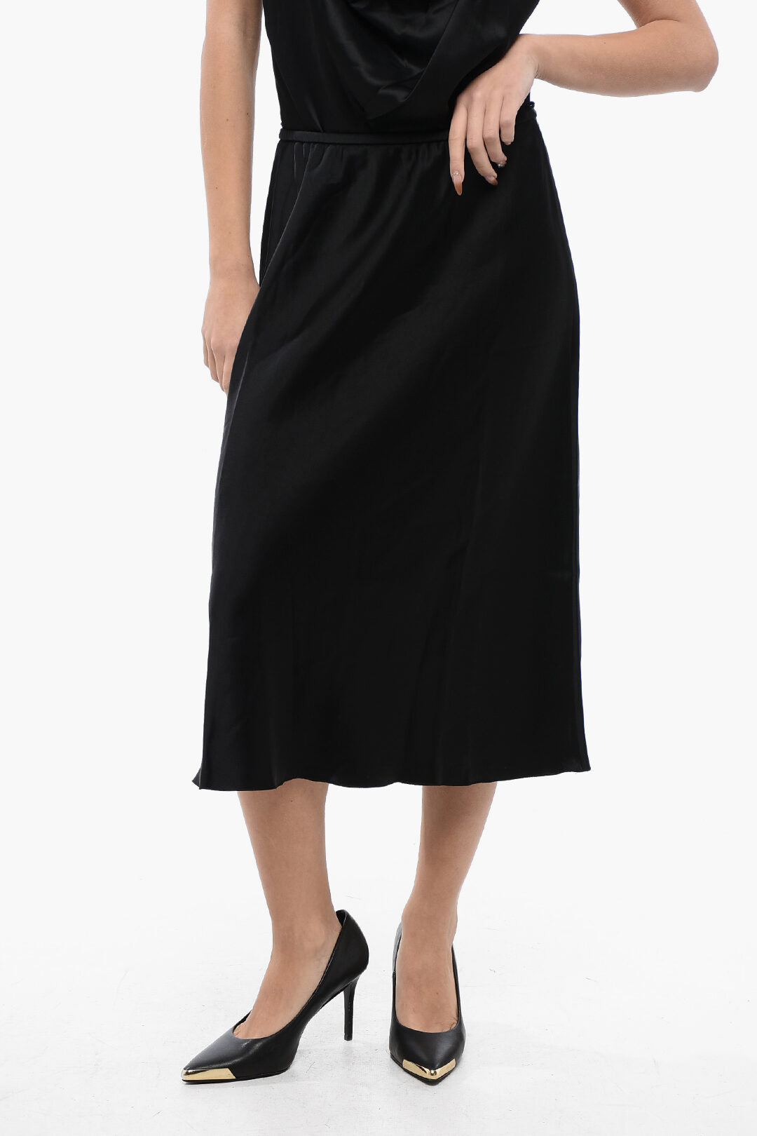 Nanushka 3500~Satin Skirt ZARINA with Elastic Waist