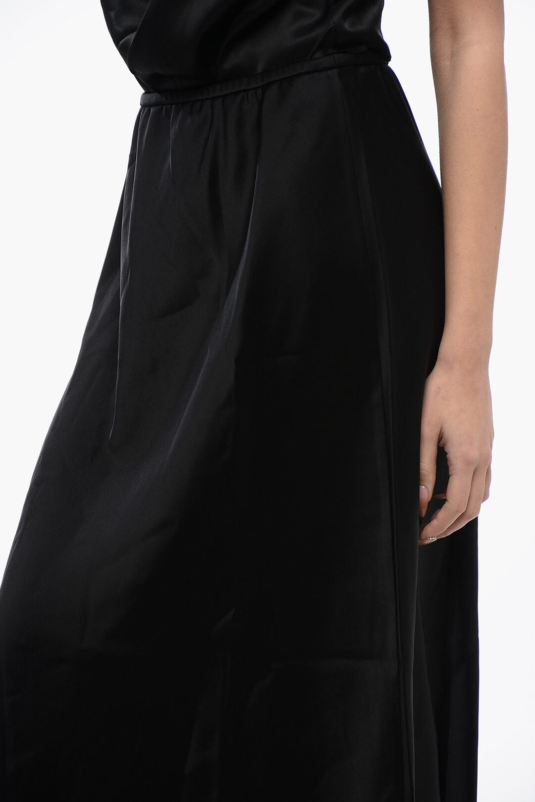 Nanushka 3500~Satin Skirt ZARINA with Elastic Waist, view 2