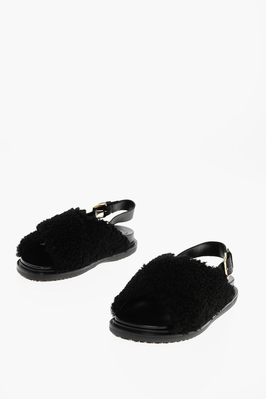 Marni 3500~Shearling Slingback Sandals FUSSBETT