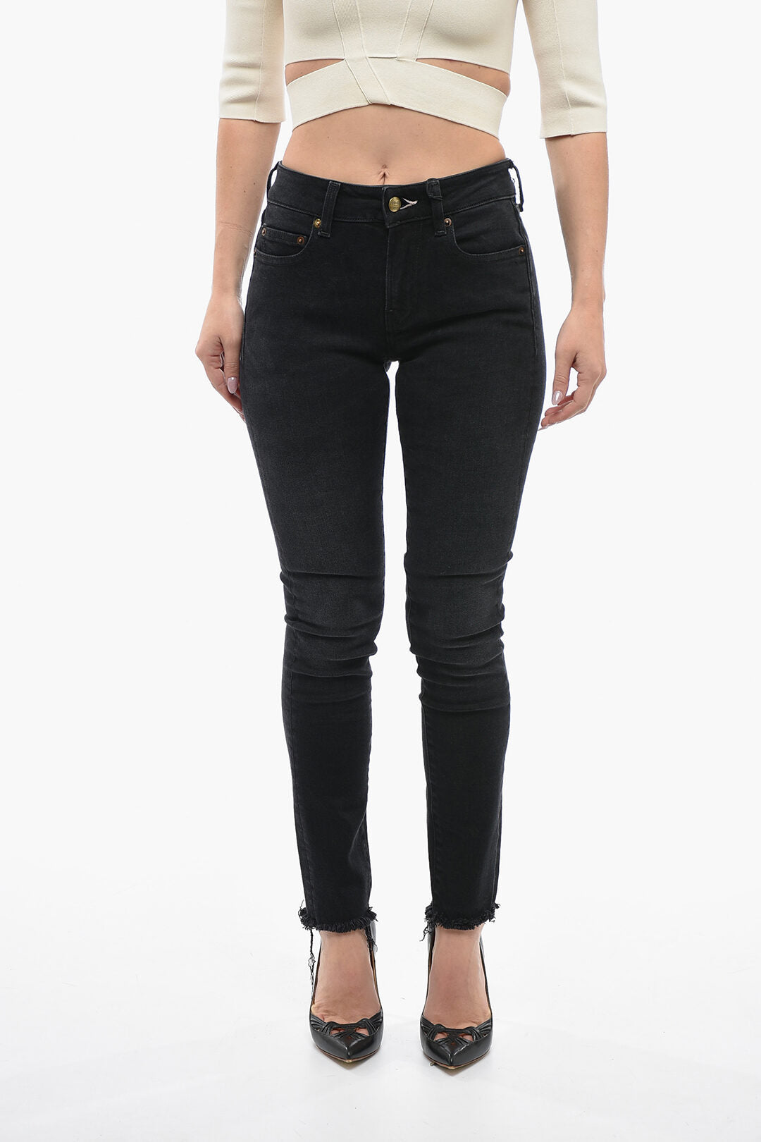 Washington Dee Cee 3500~Skinny Fit Jeans with Raw-Cut Hem
