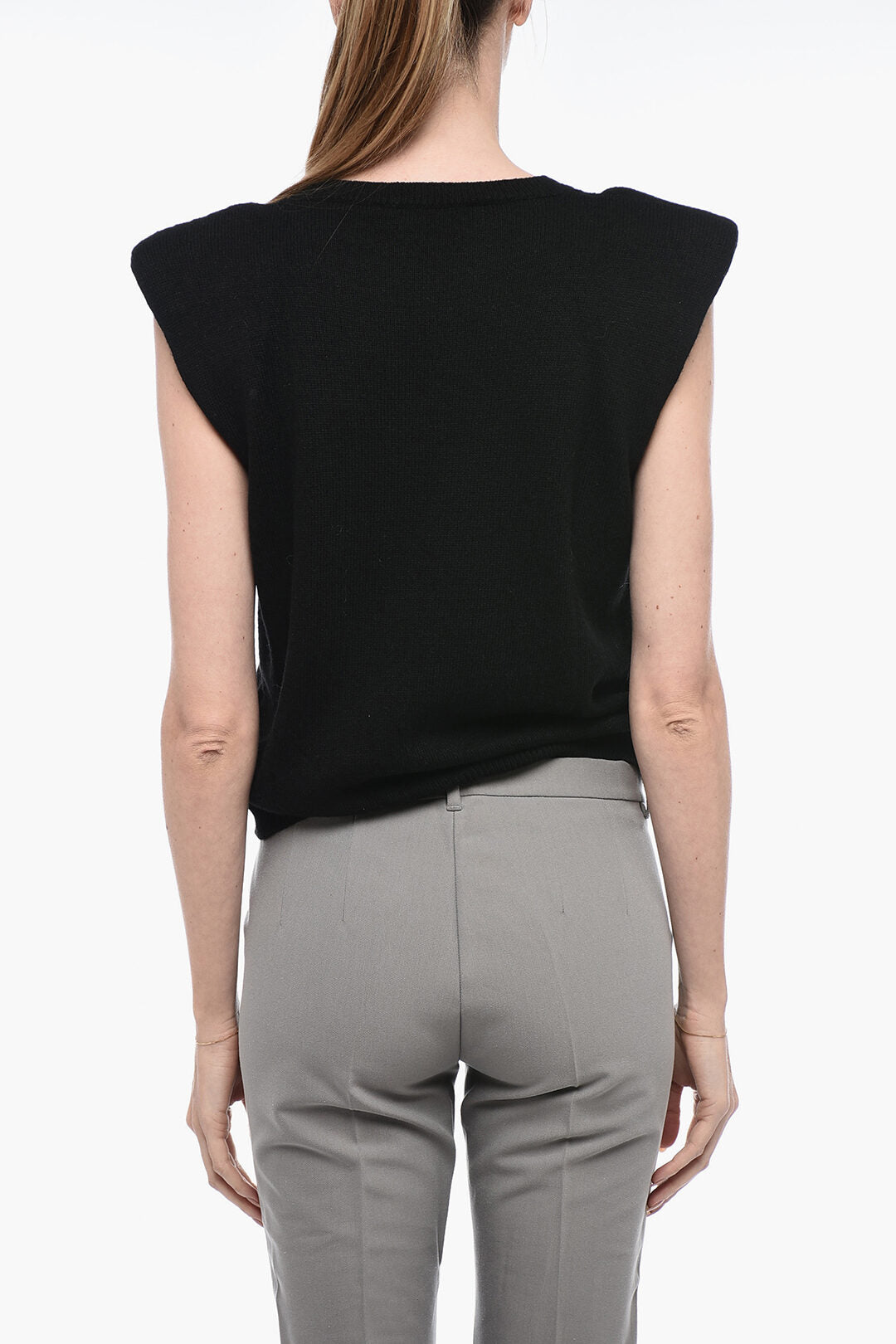Federica Tosi 3500~Sleeveless Knit Top with Padded Straps