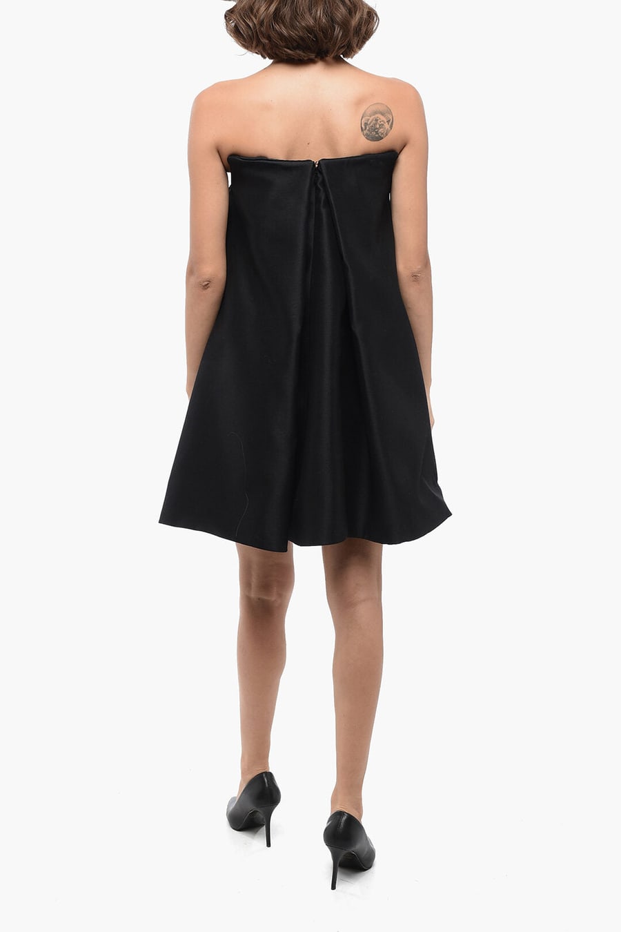 Versace 3500~Sleeveless Trapeze Dress with Cartridge Pleats, view 2