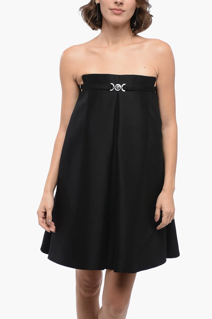 Versace 3500~Sleeveless Trapeze Dress with Cartridge Pleats, view 4