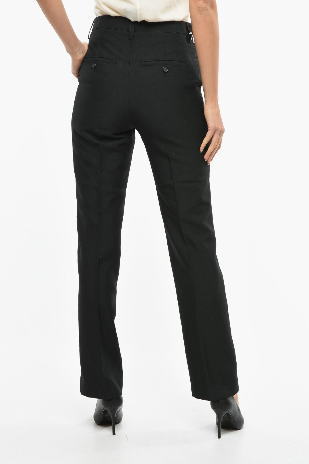 Department 5 3500~Solid-Color Chino Trousers with Belt Loops, view 2
