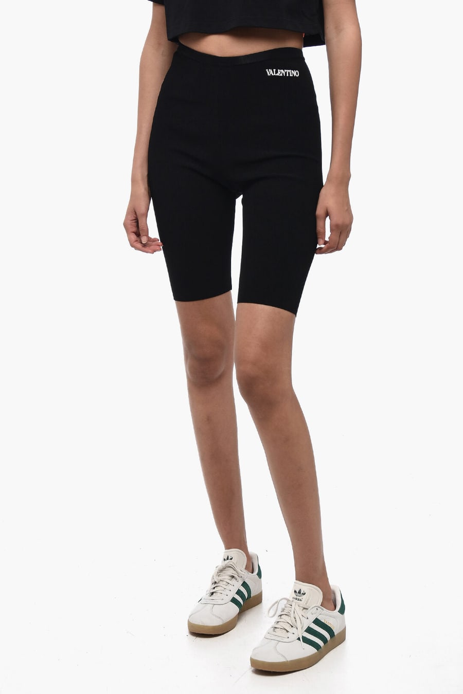 Valentino 3500~Stretch Cycling Shorts with Embroidered Logo