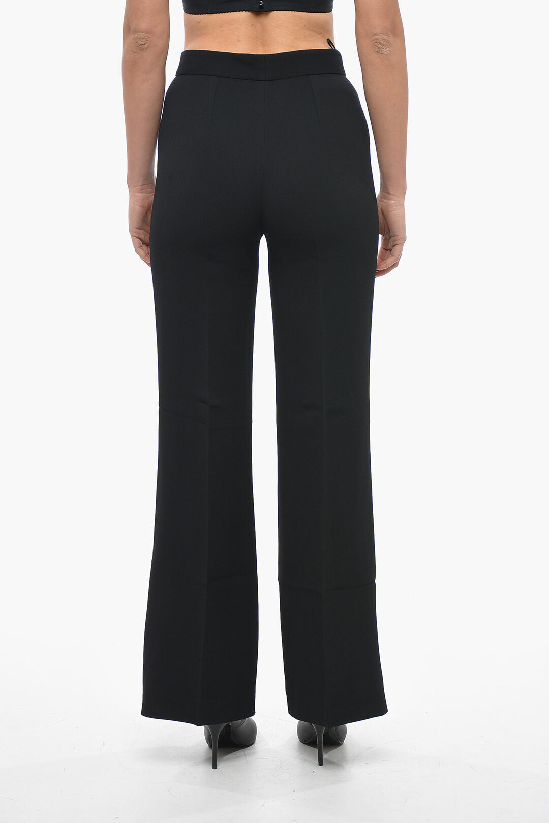 Stella McCartney 3500~Stretch Viscose Palazzo Trousers with Hidden Closure