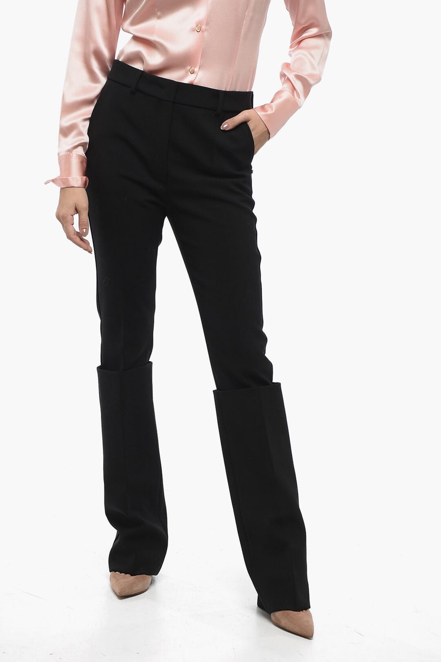 Sportmax 3500~Stretch Wool Trousers HOLIDAY with Turn-Up Detail