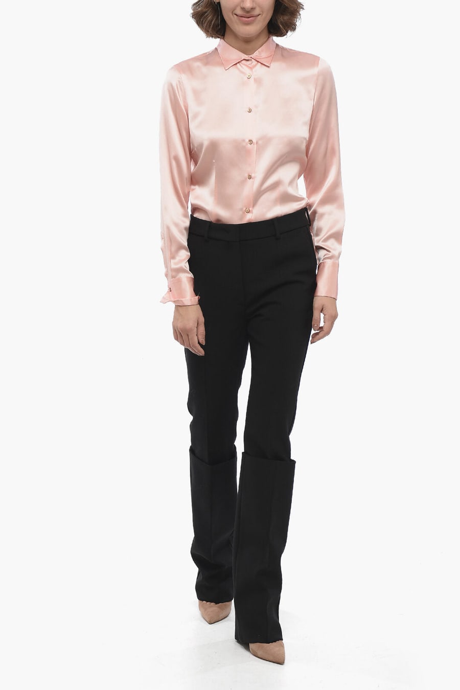 Sportmax 3500~Stretch Wool Trousers HOLIDAY with Turn-Up Detail, view 2