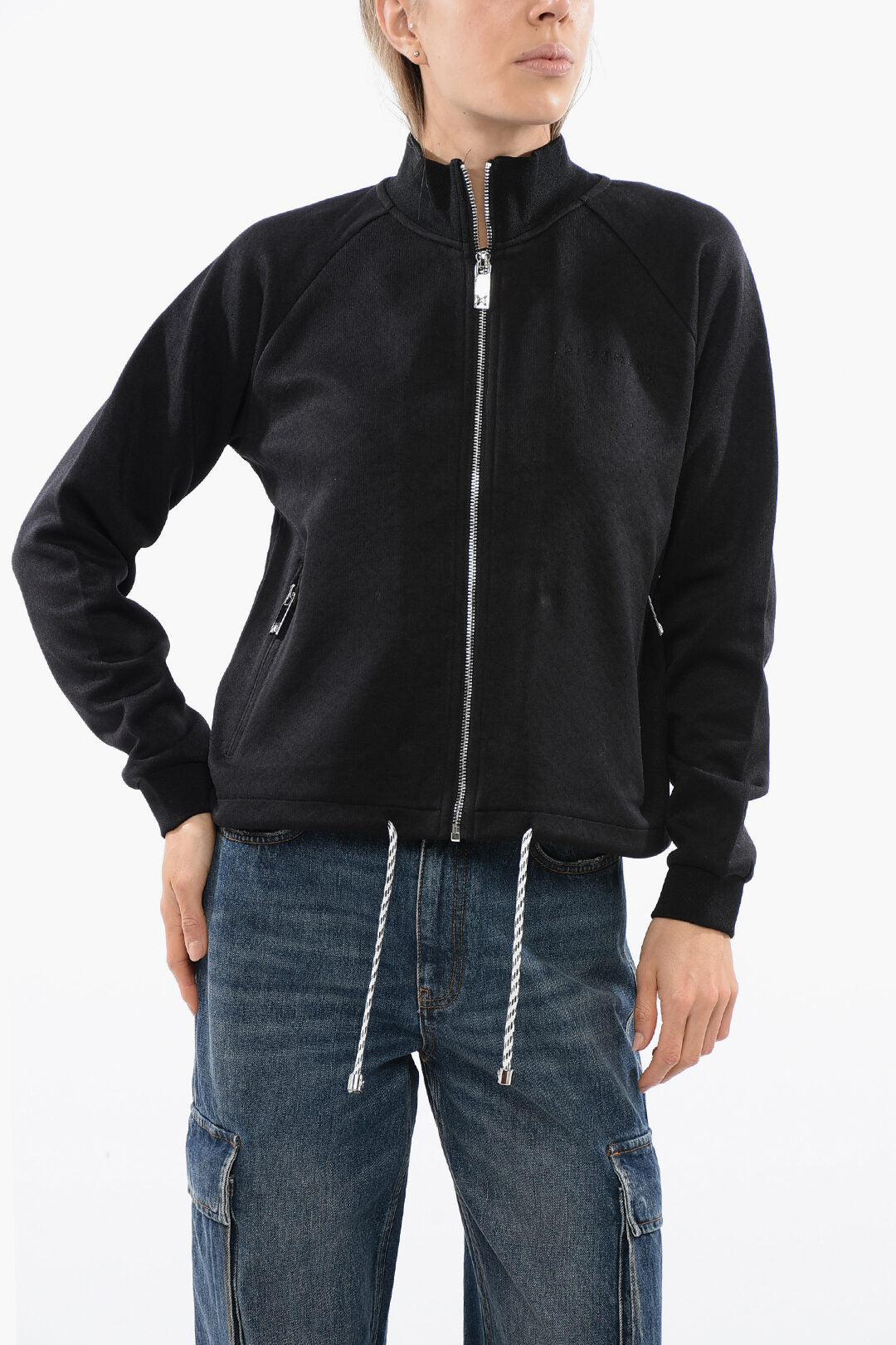 John Richmond 3500~Synthetic Fabric Sweatshirt STELET with Drawstring