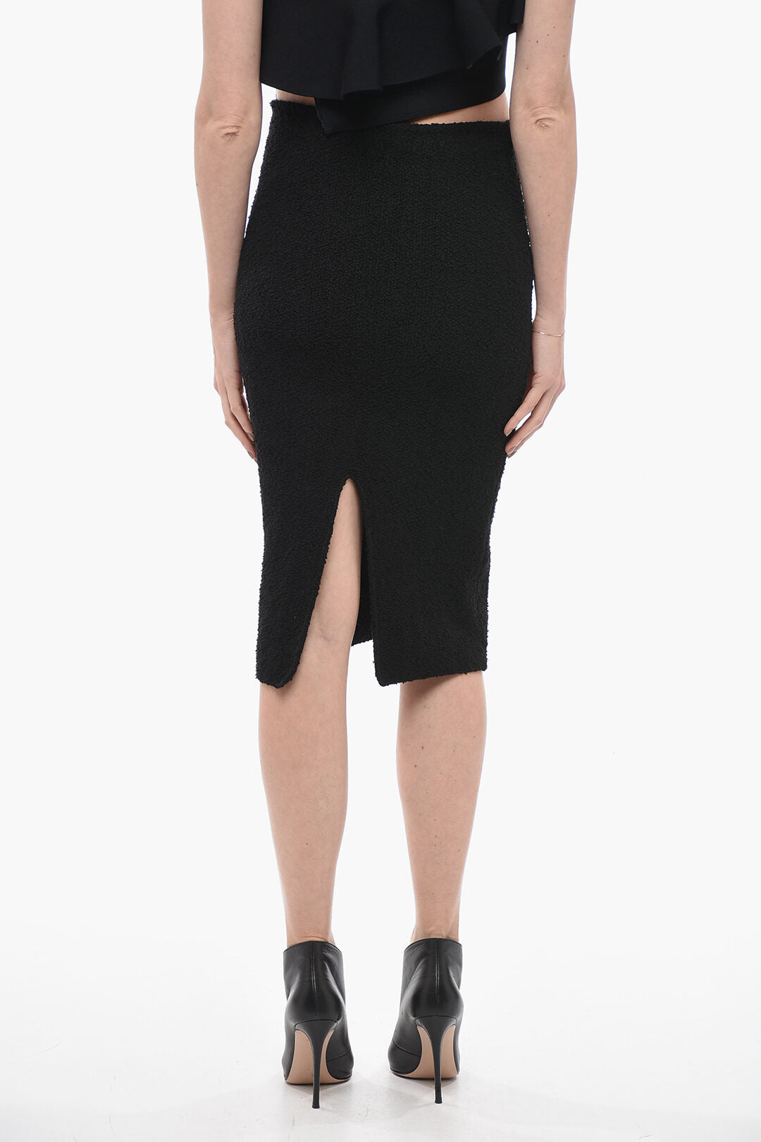 Bottega Veneta 3500~Textured Pencil Skirt with Back Vent