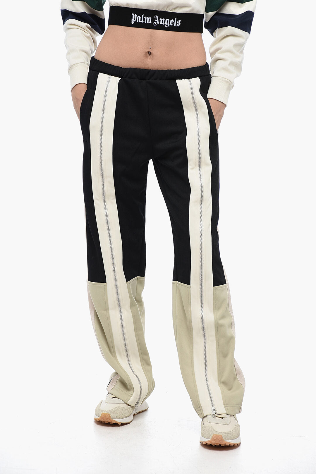 Palm Angels 3500~Track Pants with Front Zips