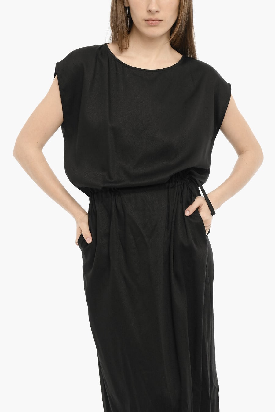 Woolrich 3500~Twill Maxi Dress in Solid Color, view 4