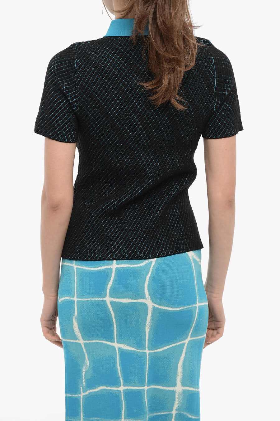 PH5 3500~Two-Tone Polo with 5 Buttons, view 2