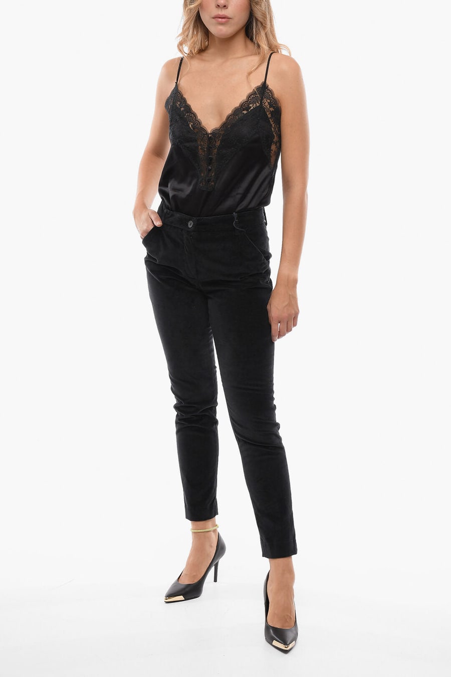 True Royal 3500~Velour Chino Trousers PENNY, view 4
