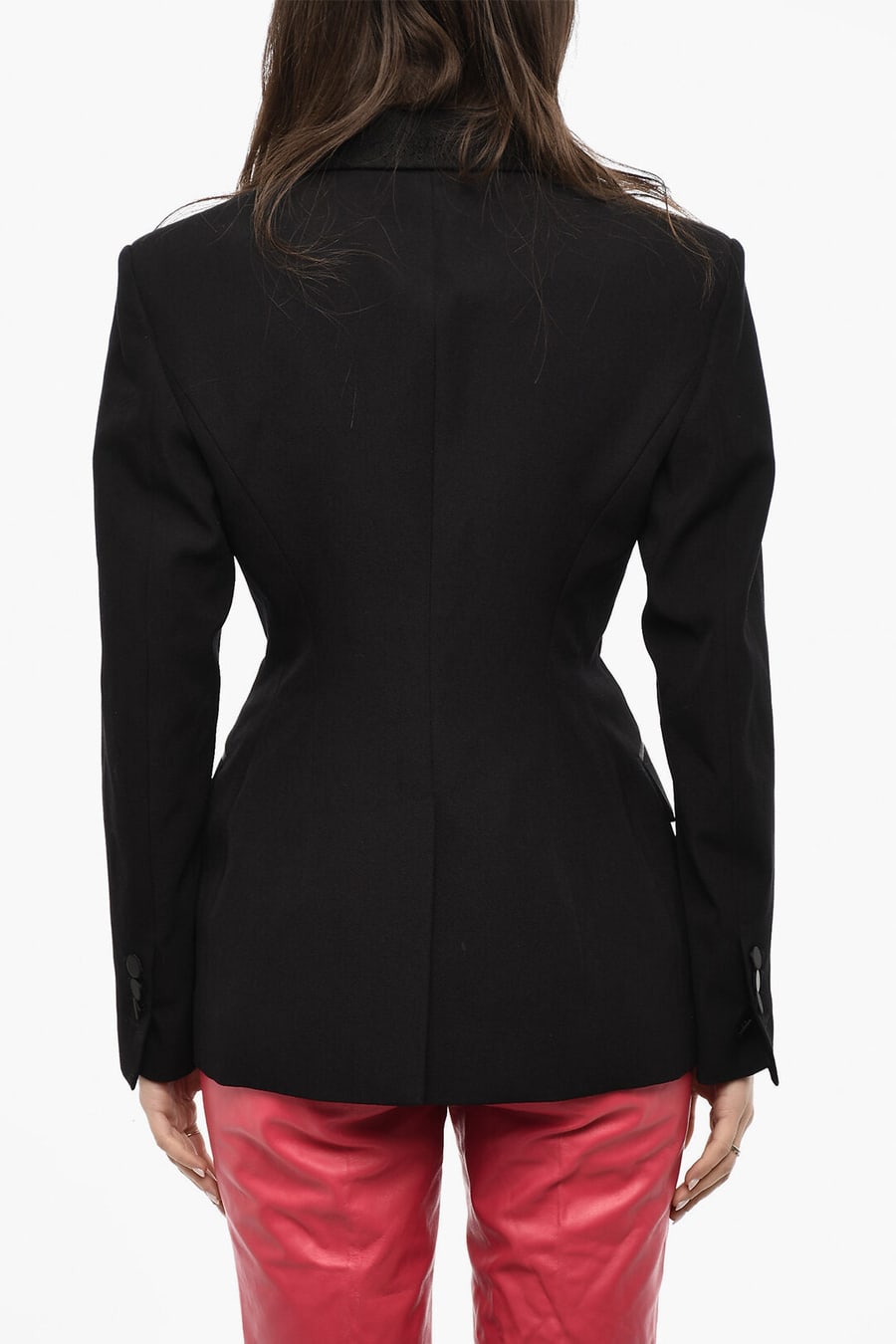 Dsquared2 3500~Virgin-Wool Single-Button Jacket with Silk Details, view 2