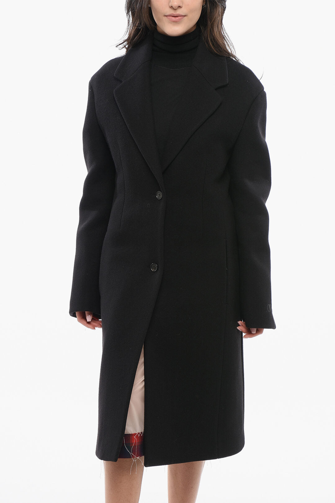 Off-White 3500~Wool-Blend Fitted Coat