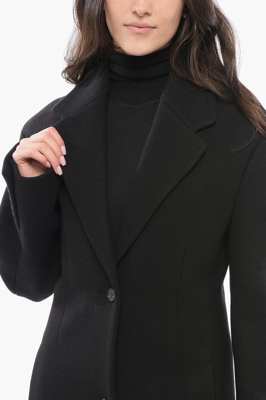 Off-White 3500~Wool-Blend Fitted Coat, view 3
